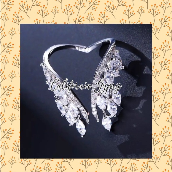 925 Sterling Silver Angel Wings - Picture 1 of 9
